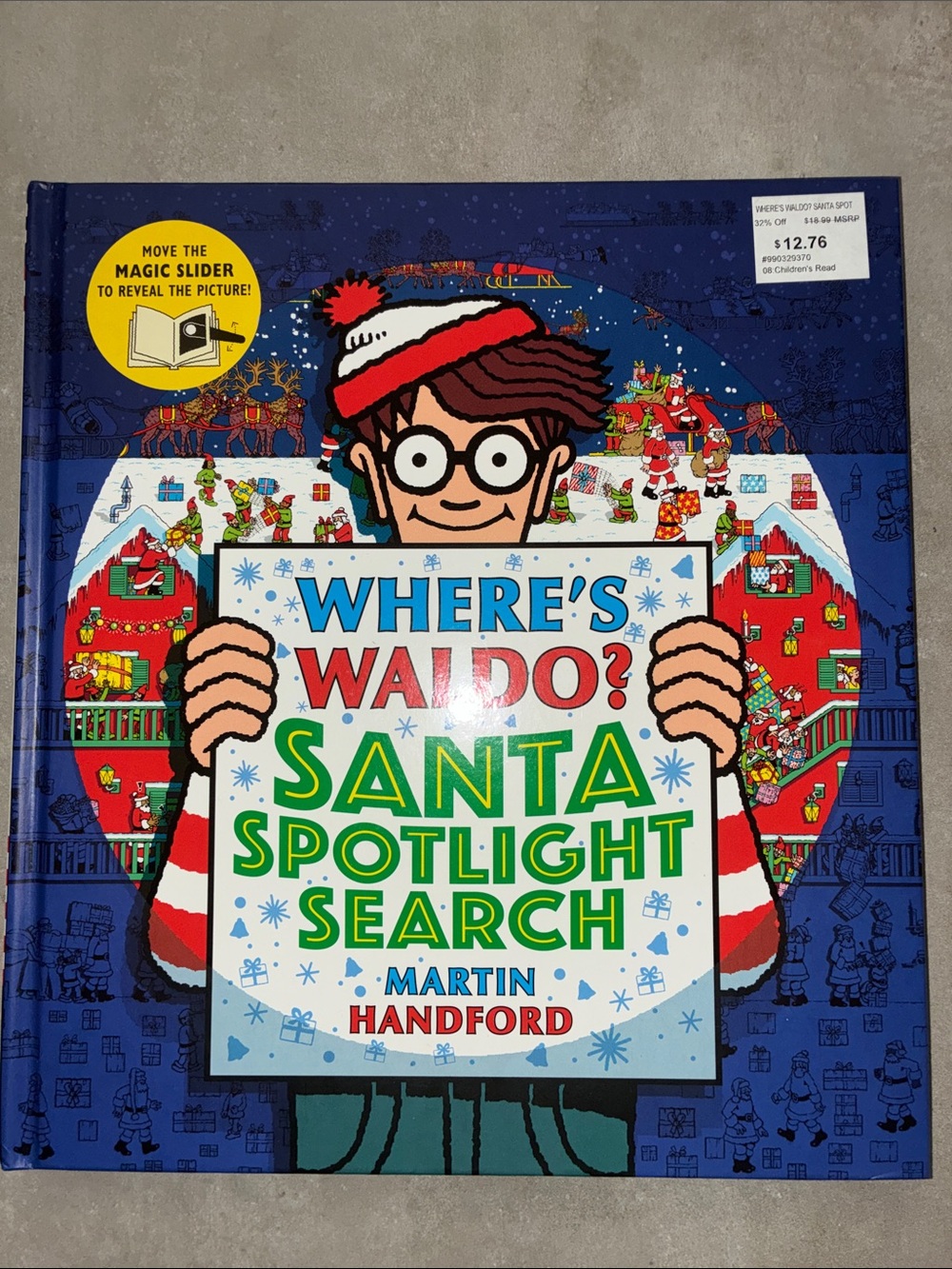 Santa Spotlight Search — Blue & Red Holiday Puzzle Book